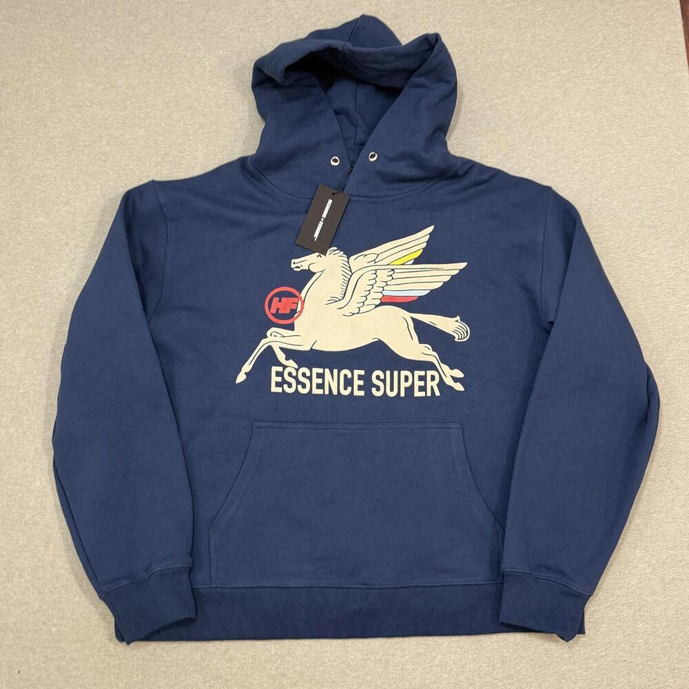New Hommeβ + Femme Pegasus Hoodie Blue Mens XL NO PIN